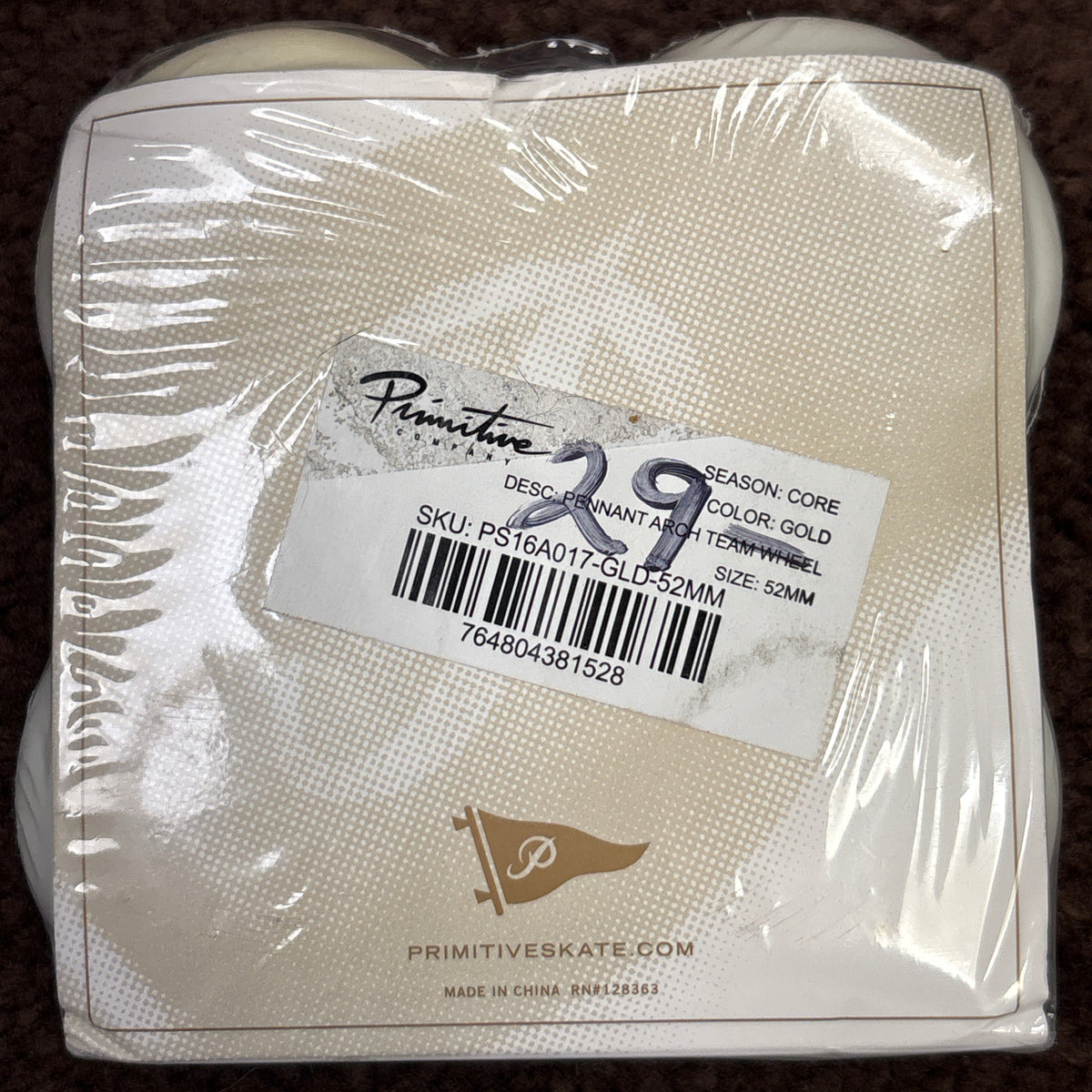 PRIMITIVE Gold Arch White Wheels 52mm 101a