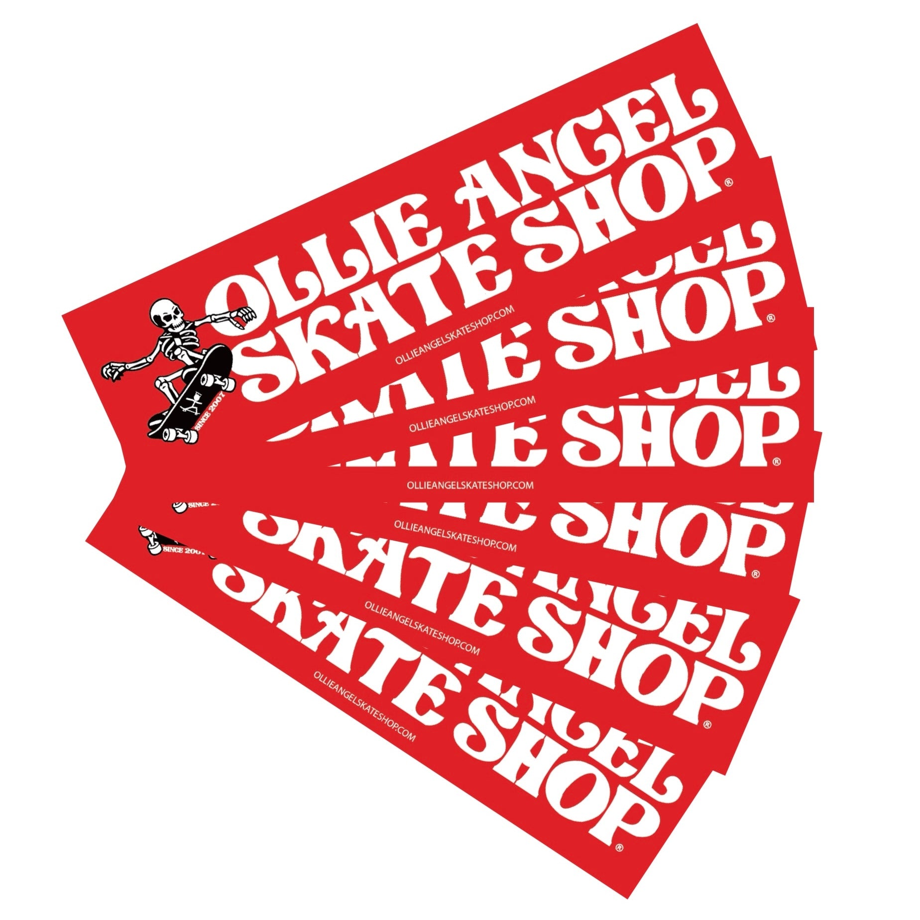 Ollie Angel Skelly Sticker 7”