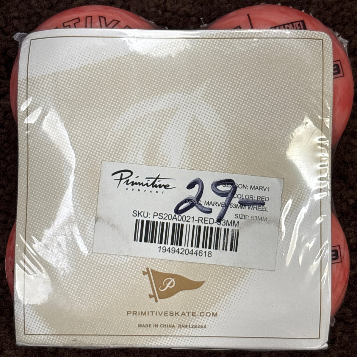 Primitive x Marvel Red Wheels 53mm 101A