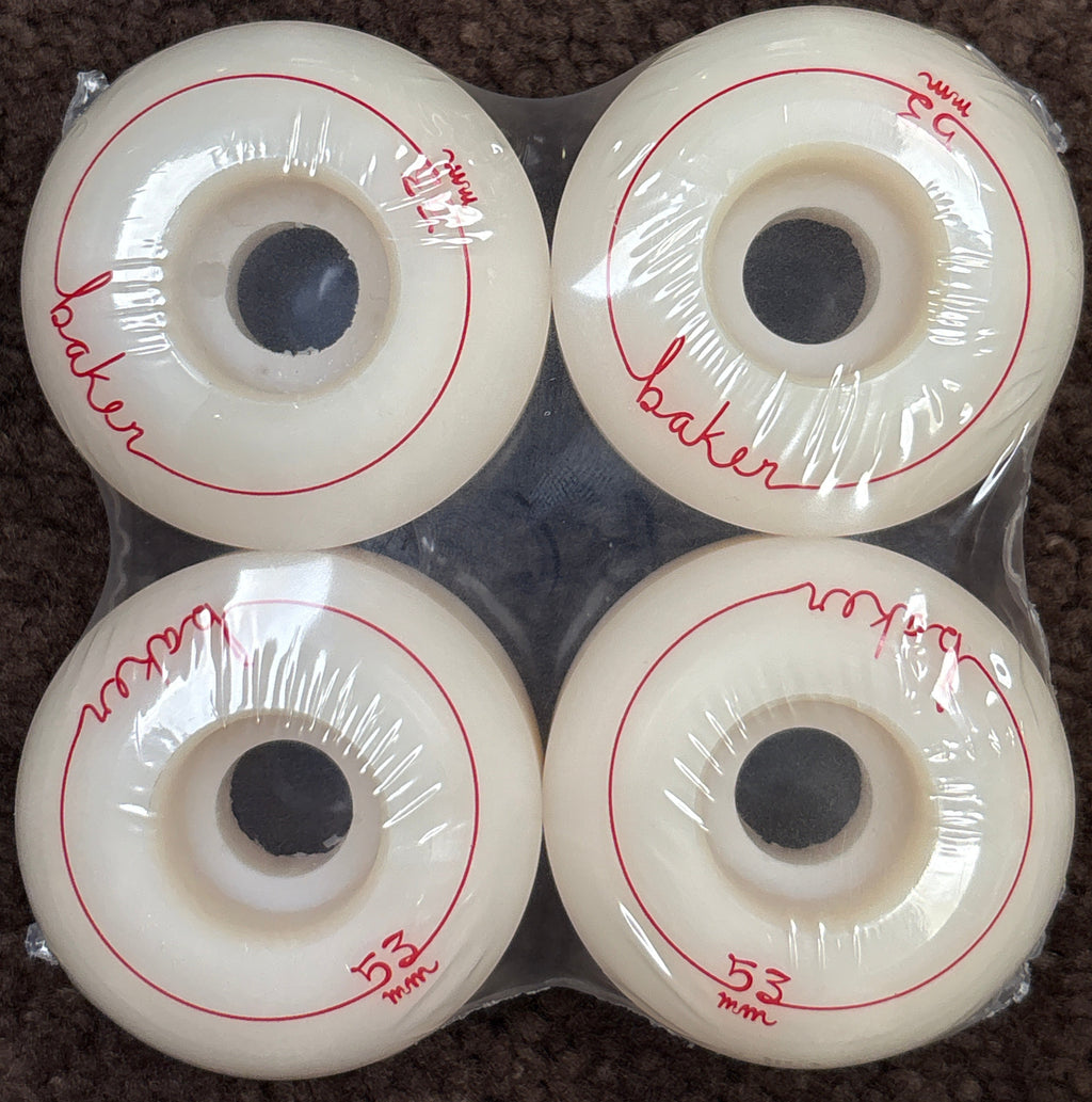 Baker Skateboard Wheels Cursive 53mm 99A