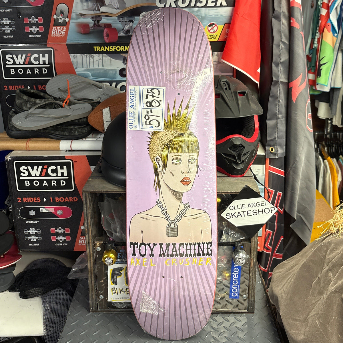Toy Machine Axel Crusher Hairdo's Of Defiance Skateboard Deck 8.5"