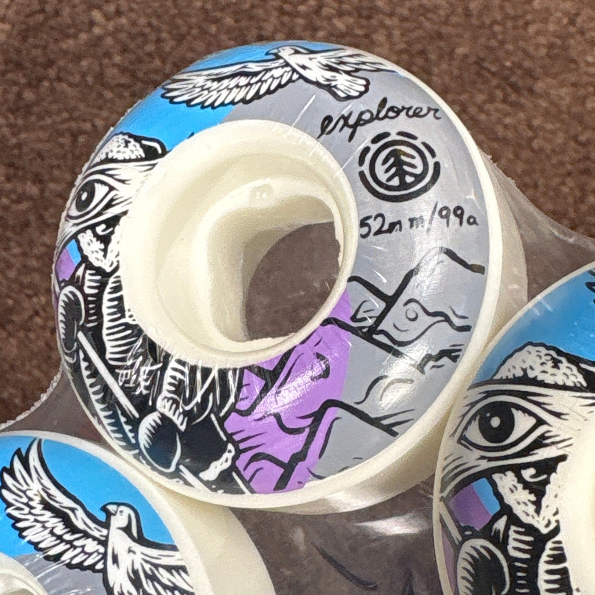 Element Explorer Skateboard Wheels 52mm 99a