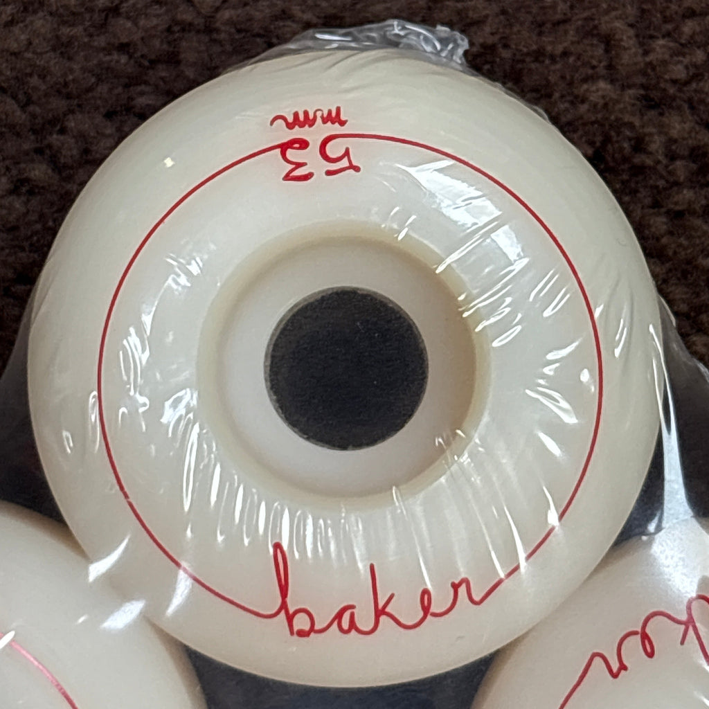 Baker Skateboard Wheels Cursive 53mm 99A