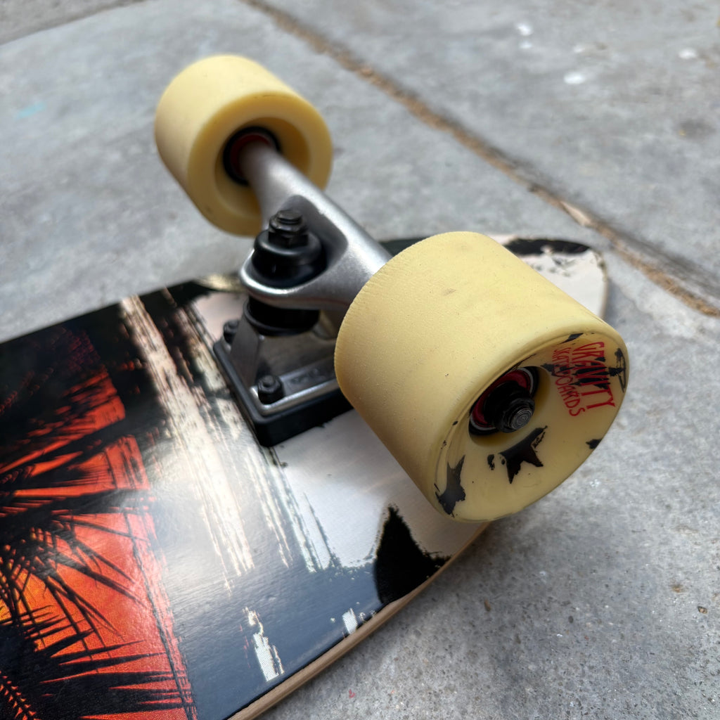 Gravity Stars & Palms Longboard Skateboard Complete 9.75”