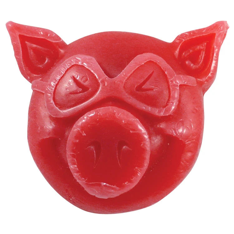 PIG Head Skateboard Wax Red