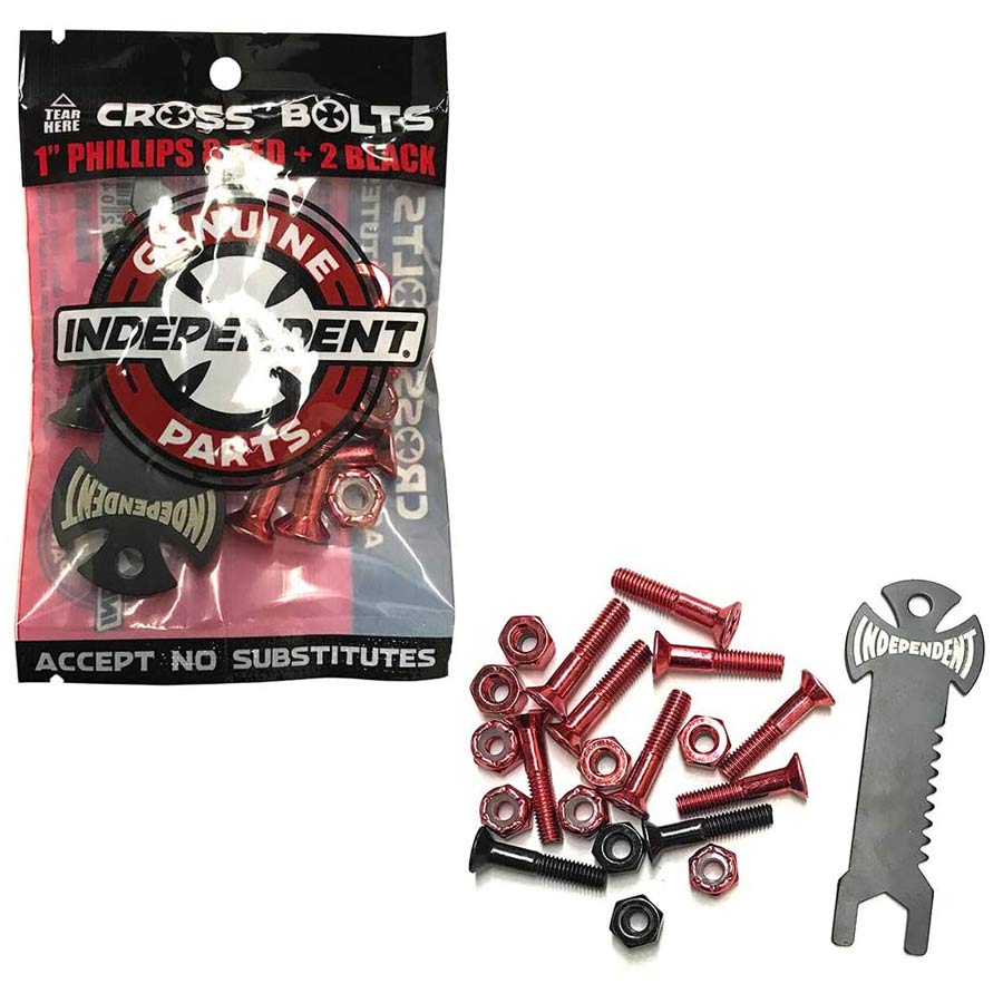 Independent Trucks Phillips Cross
Bolts (1 Inch) - Red & Black