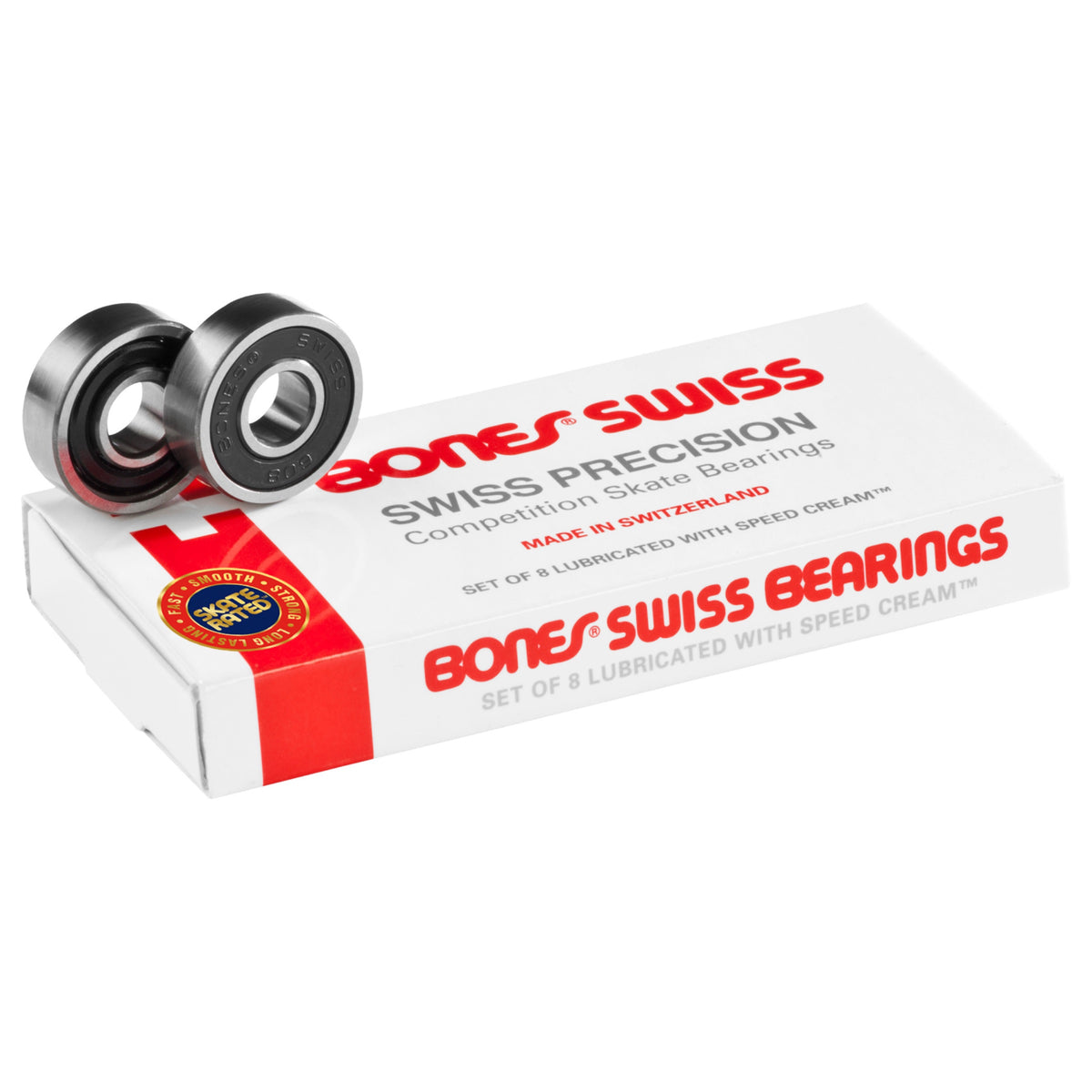 BONES® SWISS SKATEBOARD BEARINGS 8 PACK