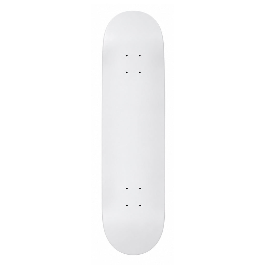 Blank White Skateboard Deck 7.75”