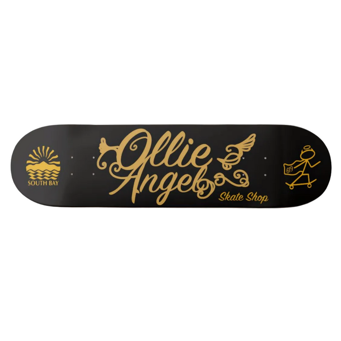 Ollie Angel Gold Script Skateboard Deck