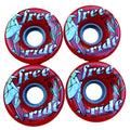 Freeride Red Longboard Cruiser Wheels 65mm 78a