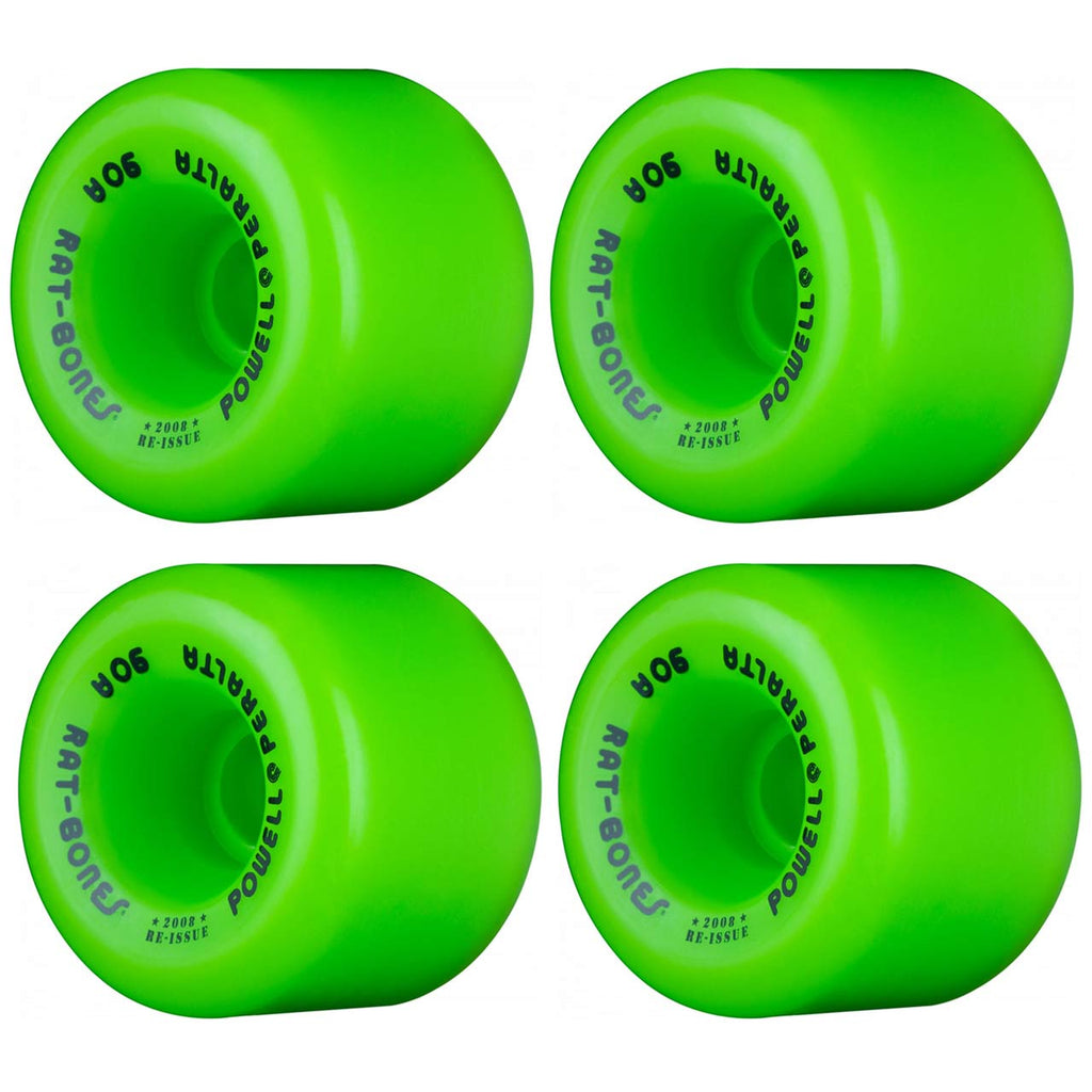 Powell Peralta Rat Bones Skateboard Wheels 60mm 90a - Green (4 pack)