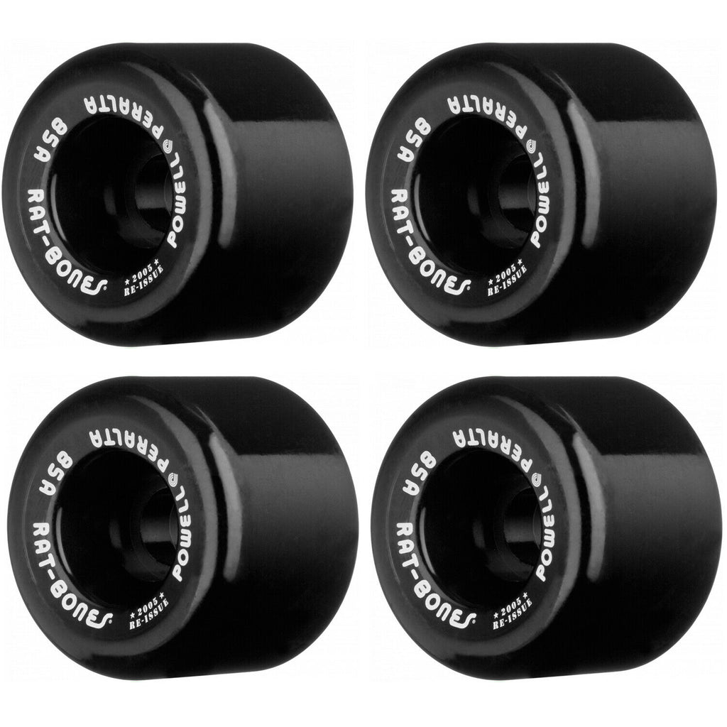 Powell Peralta Rat Bones Skateboard Wheels 60mm 90a - Black (4 pack)
